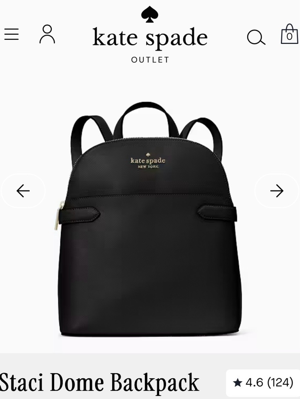 kate spade black saffiano leather backpack - Picture 2 of 8